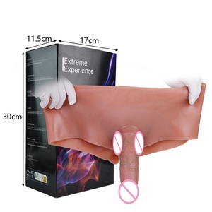 SXXY Silicone Penis Sleeve Pants Reusable Condom Strap on Hollow <b>Dildo</b> for Men Delay Ejaculation Cock Sheath Penis Sleeve Pants - Product Image 6