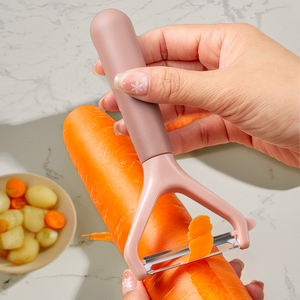 مقشرة منزلية من الفولاذ المقاوم للصدأ لتقشير الفواكه والبطاطس، سكين حلاقة وكشط للبطيخ والفاكهة، مقشرة متعددة الوظائف - Product Image 3