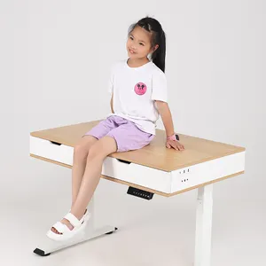 S2 Kids Table Electric Height Adjustable Desk Ergonomic Study Stand Up Desk Table Standing Desk Frame For Home Office Furniture