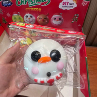 Jouets Squishy Noël 2026 : Monstres Visage de Chien en TPR, Jouets Sensoriels Anti-Stress à Presser, Cadeaux de Noël pour Enfants