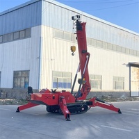Mini grue araignée hydraulique mobile JN-SPT, capacité de 5 tonnes, hauteur de levage de 18 m, flèche télécommandée, mini grue sur chenilles