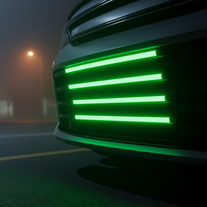 6pcs <b>12V</b> <b>LED</b> <b>Strip</b> DRL Green COB Daytime Running <b>Light</b> for Car Auto Lighting - Product Image 2