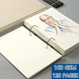 Carnet de croquis à spirale 32K, papier 160 g/m², couverture en lin - Product Image 2