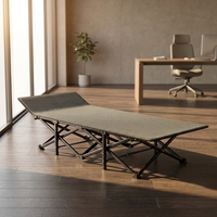 Lit de repos pliable pour fournisseur, cadre en acier inoxydable, tissu Oxford, pour le bureau et la détente