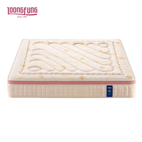 Matelas hybride pleine grandeur en mousse à mémoire de forme LOONGFUNG avec ressorts ensachés, emballage personnalisable en rouleau pour chambre et mobilier d'hôtel