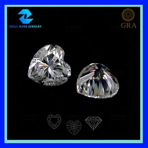 Drill More Jewelry Heart Shape Moissanite D Color 6A GRA Certified Loose Gemstone For Jewelry Making - Product Image 4