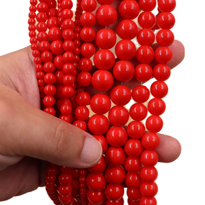 Perles rondes en cristal noir de 6 mm, certifiées par un tiers, provenant d'une usine indienne, avec trou traversant, pour lunettes, brins de 32 pouces, DIY - Product Image 2