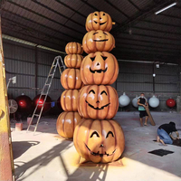Arche de citrouille géante personnalisable en fibre de verre pour Halloween, décorations d'extérieur étanches, résistantes aux UV et anti-corrosion