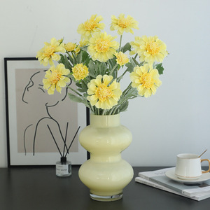 <b>Artificial</b> Flower <b>Bouquet</b> 3 Head Cosmos Flocked Silk High Simulation Home Decoration - Product Image 3