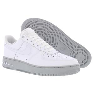 Nike Air Force 1 '07 Chaussures unisexes en cuir Blanc Blanc Gris fumé clair Style basketball - Product Image 4