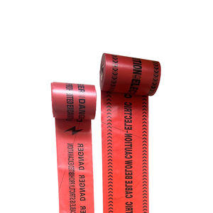 Tùy chỉnh PE độ bám dính logo in hàng rào màu đỏ cuộn không dính CAUTION cảnh báo Băng PE cảnh báo tap - Product Image 4