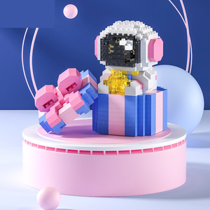 2204-2207 Astronaut Cartoon Figurine Building <strong>Block</strong> Series DIY Puzzle Toy for Ages 8+ Creative Gift Ornaments - Product Image 4