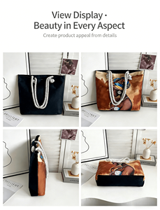 <span class=keywords><strong>Sac</strong></span> fourre-tout en toile noire grande capacité pour femme, couleur unie, <span class=keywords><strong>avec</strong></span> <span class=keywords><strong>fermeture</strong></span> <span class=keywords><strong>éclair</strong></span>, <span class=keywords><strong>sac</strong></span> à bandoulière tressé portable – Cool Art - Product Image 5