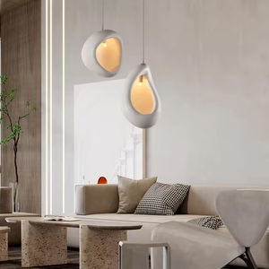 Lampada a sospensione moderna Wabi Sabi Led lampadari da soffitto di design per interni da cucina da pranzo lampade a sospensione per soggiorno - Product Image 6