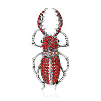 Broche Insecte en alliage émail cristal Accessoire créatif personnalisé pour vêtements pour hommes et femmes Type d'épingle