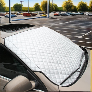 Housse de <span class=keywords><strong>pare</strong></span>-<span class=keywords><strong>brise</strong></span> de berline personnalisée pour extérieur, protection UV 90%, imperméable, anti-vent, en feuille d'aluminium, protection neige et anti-poussière 60% - Product Image 2