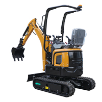 Mini-excavatrice avec châssis robuste, adaptée aux sites de travail étroits, pour entrepreneurs, achats en gros