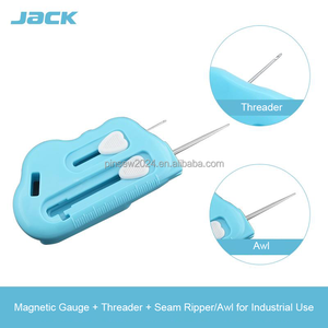 Accesorio Más Reciente para Máquina de Coser Industrial 3 en 1 JACK - Guía de Costura Magnética Multifuncional con Enhebrador, Descosedor y Punzón - Product Image 3