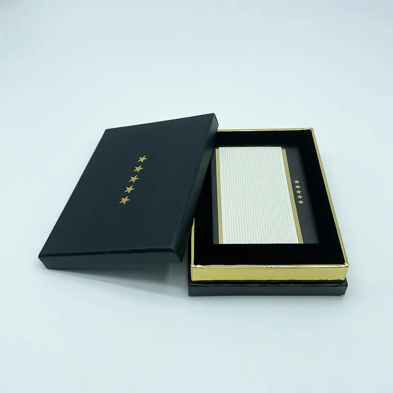 Produsen kemasan OEM kertas hitam mewah kelas atas hadiah ucapan bisnis kartu cetak VIP kotak kartu undangan pernikahan