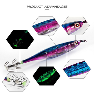 WEIHE luminoso effetto bagliore ABS plastica EGI calamaro legno gamberetti seppia calamaro <span class=keywords><strong>pesca</strong></span> esca artificiale - Product Image 3