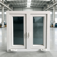 Ventana Abatible de PVC de Diseño Moderno y Eficiente Energéticamente, Ventanas Abatibles Manuales de UPVC con Opción de Mosquitera, Doble Acristalamiento para Viviendas