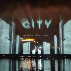 Film de rideau d'eau en image 3D, ville côtière de haute qualité, grand spectacle de <span class=keywords><strong>fontaine</strong></span> d'eau en plein air dans la place du parc - Product Image 4