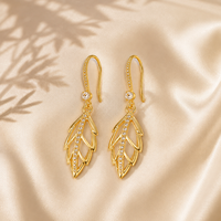 Boucles d'oreilles pendantes ChuYao en alliage plaqué or avec strass en cristal pour femmes, vente en gros, fournisseur de bijoux personnalisés, commande en gros