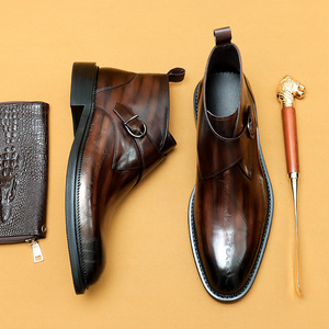 Zapatos de Cuero Italianos Hechos a Mano para Hombre, de Oficina, en Colores Mixtos, con Punta en Pico, Impermeables, con Cordones, que Aumentan la Altura, Elegantes y Casuales - Product Image 4