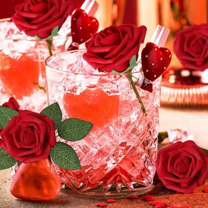 <span class=keywords><strong>Fleurs</strong></span> artificielles, roses rouges, 25 pièces, fausses roses, bouquets <span class=keywords><strong>de</strong></span> mariage, centre <span class=keywords><strong>de</strong></span> table, arrangements, décorations pour la Saint-Valentin, décorations d'arbre - Product Image 2