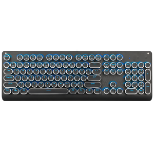 Kích Thước Đầy Đủ 104 Phím <span class=keywords><strong>LED</strong></span> Ánh Sáng Màu USB 3.0 Kim Loại Trường Hợp Điều Kiện Mới Có Dây Punk Chơi Game Cơ Khí Bàn Phím - Product Image 1