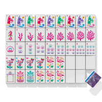 Jeu de Mahjong et de Poker de Luxe Moderne Premium 160 Pièces en Acrylique Multicouche Scintillant Nacré pour Collectionneurs