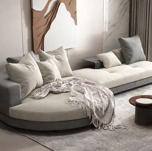 Ensemble de canapés modulaires élégants et luxueux pour les espaces de salon avec un revêtement moelleux et un design contemporain intemporel - Product Image 1
