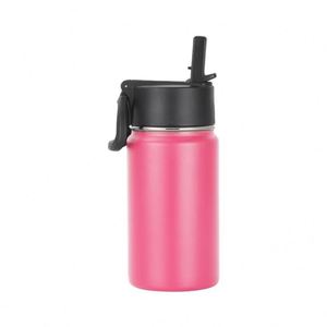 Bouteille d'eau isotherme pour enfant en acier inoxydable double paroi de haute qualité, 12 oz, avec revêtement thermolaqué et couvercle à poignée - Product Image 1