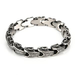 Pulsera Vikinga para Hombre, Acero Inoxidable, Joyería Pagana Nórdica, Estilo Gótico Biker, Cadena para Muñeca, Accesorio Medieval de Guerrero Nórdico - Product Image 1