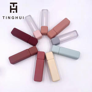 Tubes vides carrés multicolores pour brillant à lèvres 5 ml avec applicateur pinceau, emballage cosmétique mat givré avec impression offset – Vente en gros - Product Image 6