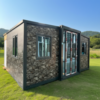 Maison préfabriquée extensible de luxe en acier léger écologique de 20 pieds avec cuisine et salle de bain, hôtel mobile portable, villa