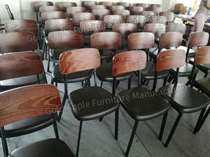 Ghế ăn kiểu Bắc Âu hiện đại, đặt hàng số lượng lớn, dùng cho quán cà phê, nhà hàng, trường học, phòng tập thể dục, chất liệu da PU, có thể xếp chồng lên nhau. - Product Image 6