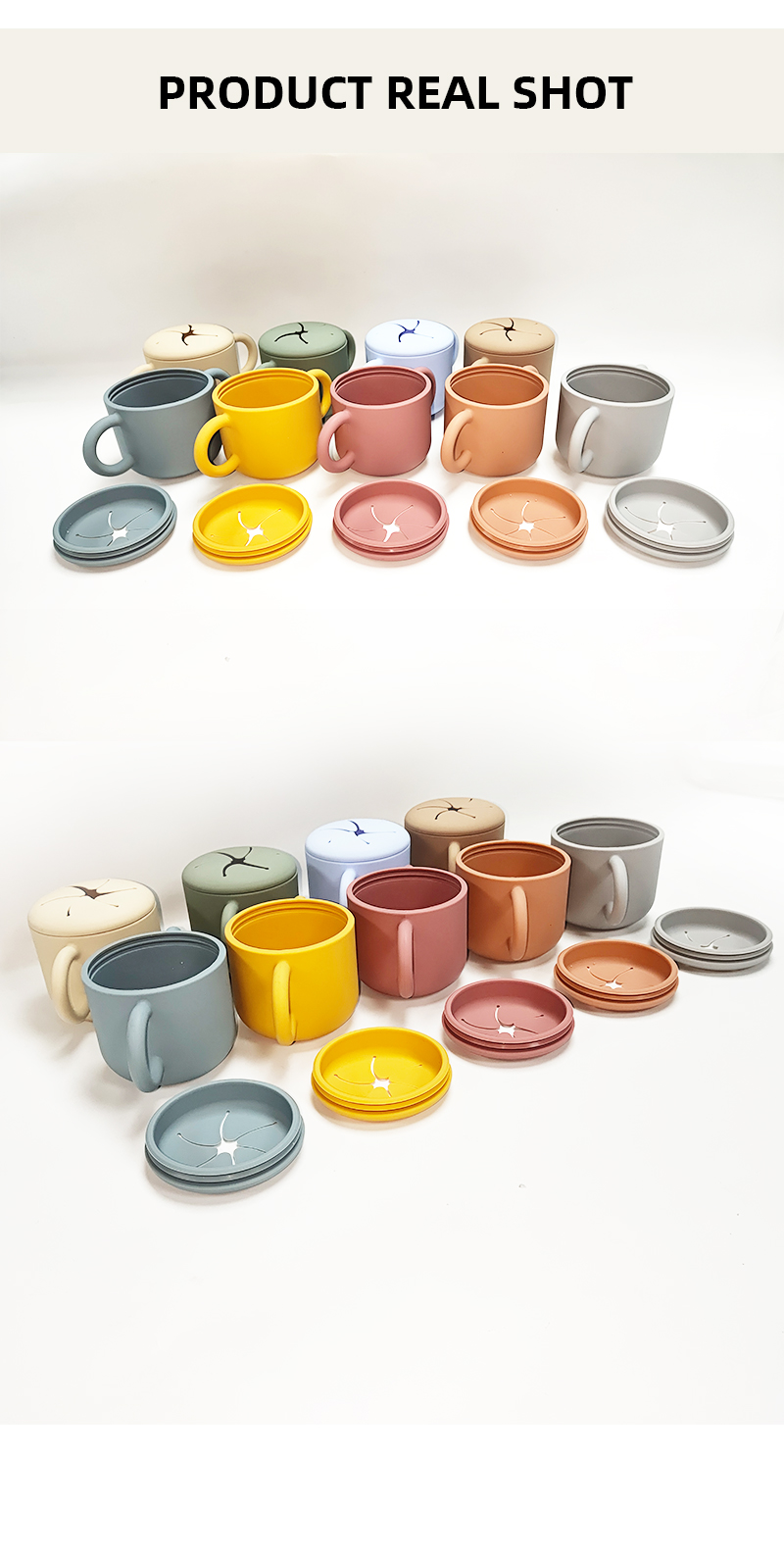 BPA Free Baby Toddler Silicone Snack Cup Unbreakable 5