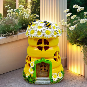 Su geçirmez bahçe açık veranda reçine LED işıkları papatya arı peri ev güneş dekorasyon - Product Image 6