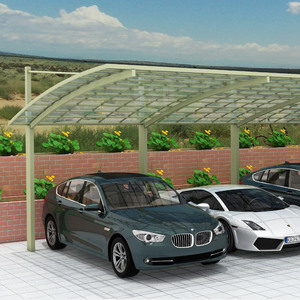 Cantilever arcuato in policarbonato tetto in lega di alluminio natura Carport garage <span class=keywords><strong>tettoia</strong></span> misura su misura 15 anni di garanzia per auto - Product Image 5