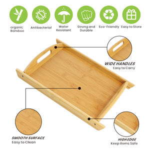 접이식 다리 카빙 대나무 침대 트레이 테이블 휴대용 노트북 간식 조식용 접이식 드로잉 테이블 단층 푸드 용 - Product Image 3