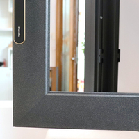 Ventana Abatible Horizontal Moderna de Aleación de Aluminio con Malla de Acero Inoxidable para Control de Insectos, Ideal para Granjas y Hospitales