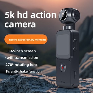 New 5k Handheld Gimbal Sports HD Anti-shake <b>Outdoor</b> Riding Video Red Vlog <b>Camera</b> 1.69" Screen <b>WiFi</b> Transmission 270 Rotating 5K - Product Image 5