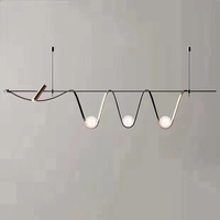 Pendentif en aluminium pour décoration intérieure, nouveau style, lustre de plafond à led, télécommande à intensité réglable