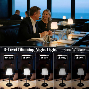 Lampe de table sans fil rechargeable et étanche, lumière de douche portable à intensité variable, lampe de chevet extérieure pour chambre, cuisine, camping - Product Image 2