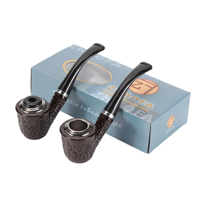 Pipa <span class=keywords><strong>de</strong></span> Fumar Corta <span class=keywords><strong>de</strong></span> Resina Vintage para Hombre, Tipo Curvo Portátil, Reutilizable, Acabado Espejo, Especial para Fumar <span class=keywords><strong>Tabaco</strong></span> - Product Image 1