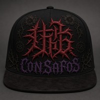 Casquette Snapback à visière plate, brodée, 5 panneaux, style Trucker, avec face avant en mousse et filet, style West Coast Gothic Chicano Urban Streetwear, en gros