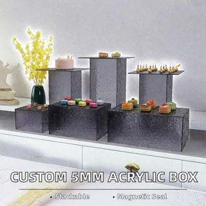 Modern Custom 5mm ETB <b>Acrylic</b> <b>Display</b> Case Detachable Stackable Design Strong Magnetic UV Resistance Elite Trainer Box for Game - Product Image 2