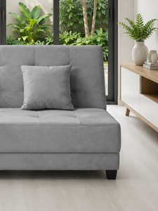 Adaptable Fold Out Sleeper <b>Sofa</b> with Solid <b>Wood</b> <b>Frame</b> and Premium Fabric for Living Room and Apartment - Product Image 1