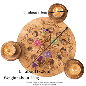 Castiçal de madeira para queimar pentagrama, castiçal decorativo para altar, placa de astrologia e adivinhação - Product Image 6